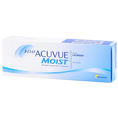 Acuvue 1-Day Moist Contact Lenses D-8.00 1's